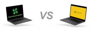 image of cloverleaf-vs-power-BI desktop computers